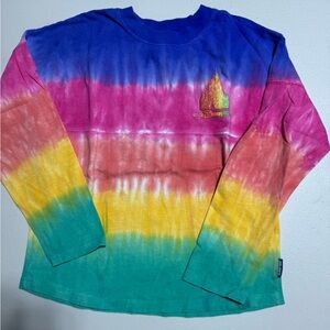 Girls Tie-dye Walt Disney Aithentic Long Sleeve Jersey Shirt, Size Large
